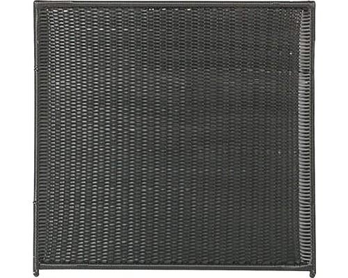 Hauptelement PLUS Trend 115 x 110 cm schwarz Geflochtene Möbelplatte aus Polyrattan