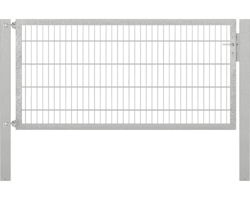 Stabgitter-Einzeltor ALBERTS Flexo Plus Typ 8/6/8 200 x 100 cm inkl. Pfosten 10 x 10 cm feuerverzinkt