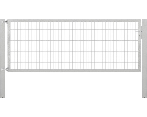 Stabgitter-Einzeltor ALBERTS Flexo Plus Typ 8/6/8 250 x 100 cm inkl. Pfosten 10 x 10 cm feuerverzinkt