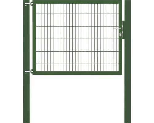 Stabgitter-Einzeltor ALBERTS Flexo Plus Typ 8/6/8 150 x 120 cm inkl. Pfosten 10 x 10 cm grün