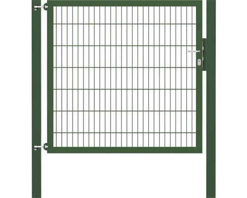 Stabgitter-Einzeltor ALBERTS Flexo Plus Typ 8/6/8 150 x 140 cm inkl. Pfosten 10 x 10 cm grün