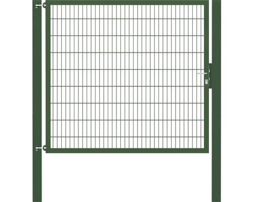 Stabgitter-Einzeltor ALBERTS Flexo Plus Typ 8/6/8 200 x 180 cm inkl. Pfosten 10 x 10 cm grün