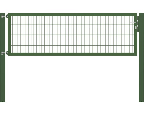 Stabgitter-Einzeltor ALBERTS Flexo Plus Typ 8/6/8 250 x 80 cm inkl. Pfosten 10 x 10 cm grün