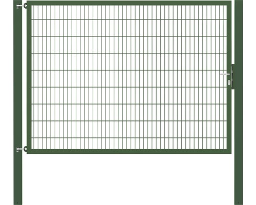 Stabgitter-Einzeltor ALBERTS Flexo Plus Typ 8/6/8 250 x 180 cm inkl. Pfosten 10 x 10 cm grün