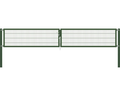 Stabgitter-Doppeltor ALBERTS Flexo Plus 8/6/8 500 x 80 cm inkl. Pfosten 10 x 10 cm grün