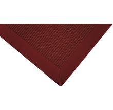 Detailansicht eines Sisalteppichs mit Bordüre