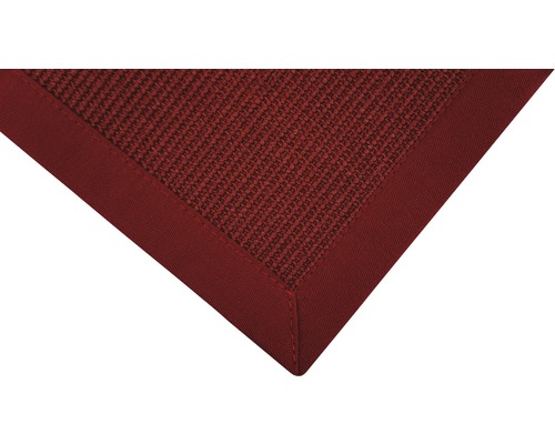 Detailansicht eines Sisalteppichs mit Bordüre