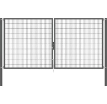 Stabgitter-Doppeltor ALBERTS Flexo Plus Typ 8/6/8 400 x 200 cm inkl. Pfosten 10 x 10 cm anthrazit