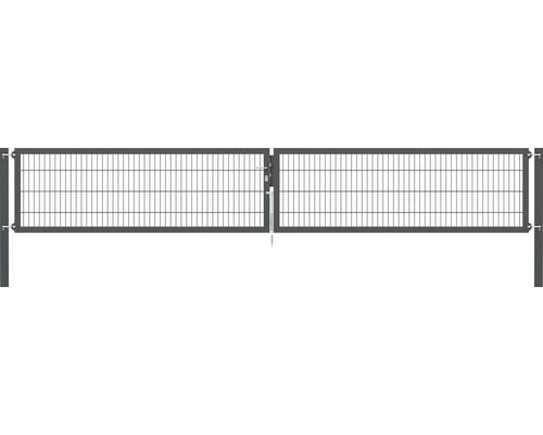 Stabgitter-Doppeltor ALBERTS Flexo Plus 8/6/8 500 x 80 cm inkl. Pfosten 10 x 10 cm anthrazit