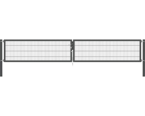 Stabgitter-Doppeltor ALBERTS Flexo Plus Typ 8/6/8 500 x 80 cm inkl. Pfosten 10 x 10 cm anthrazit