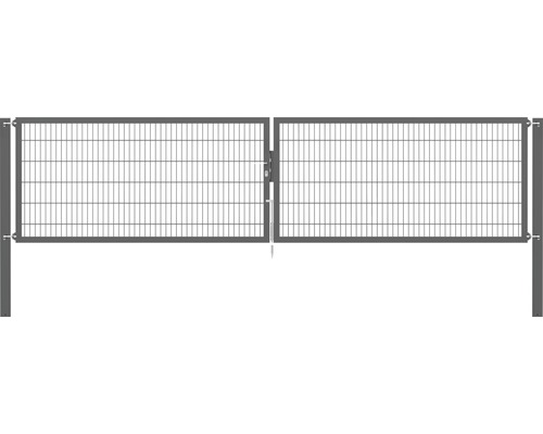 Stabgitter-Doppeltor ALBERTS Flexo Plus 8/6/8 500 x 120 cm inkl. Pfosten 10 x 10 cm anthrazit