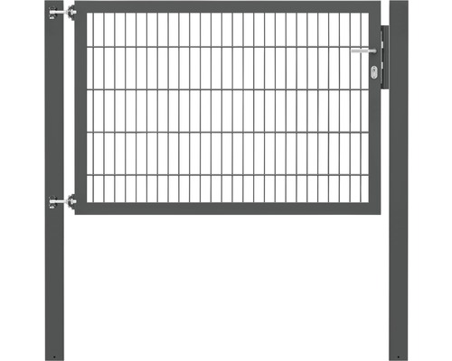 Stabgitter-Einzeltor ALBERTS Flexo Plus Typ 8/6/8 150 x 100 cm inkl. Pfosten 10 x 10 cm anthrazit