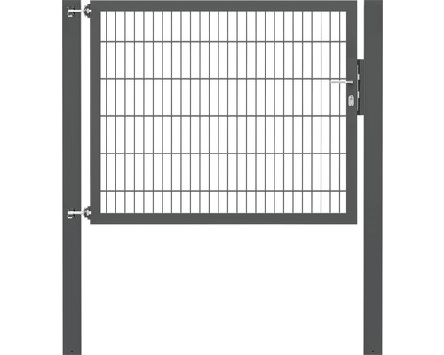 Stabgitter-Einzeltor ALBERTS Flexo Plus Typ 8/6/8 150 x 120 cm inkl. Pfosten 10 x 10 cm anthrazit