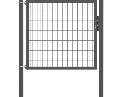 Stabgitter-Einzeltor ALBERTS Flexo Plus Typ 8/6/8 150 x 140 cm inkl. Pfosten 10 x 10 cm anthrazit