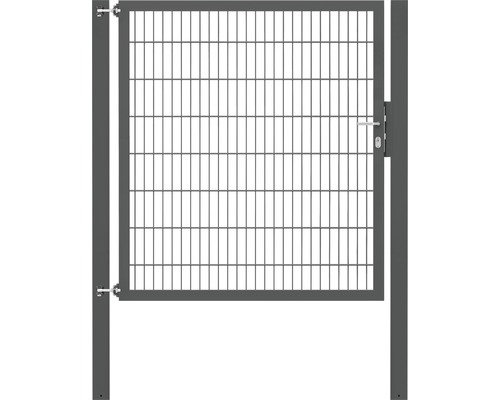 Stabgitter-Einzeltor ALBERTS Flexo Plus Typ 8/6/8 150 x 160 cm inkl. Pfosten 10 x 10 cm anthrazit