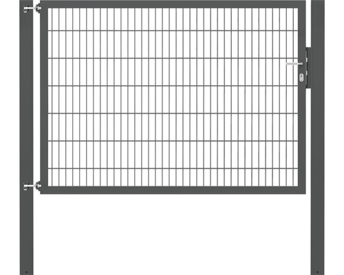 Stabgitter-Einzeltor ALBERTS Flexo Plus Typ 8/6/8 200 x 140 cm inkl. Pfosten 10 x 10 cm anthrazit