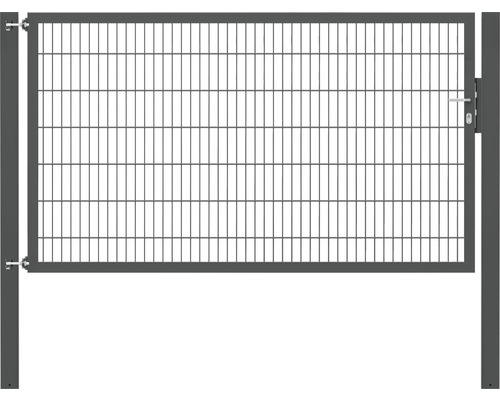 Stabgitter-Einzeltor ALBERTS Flexo Plus 8/6/8 250 x 140 cm inkl. Pfosten 10 x 10 cm anthrazit