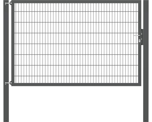 Stabgitter-Einzeltor ALBERTS Flexo Plus Typ 8/6/8 250 x 160 cm inkl. Pfosten 10 x 10 cm anthrazit