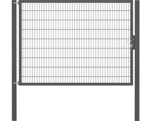 Stabgitter-Einzeltor ALBERTS Flexo Plus Typ 8/6/8 250 x 180 cm inkl. Pfosten 10 x 10 cm anthrazit