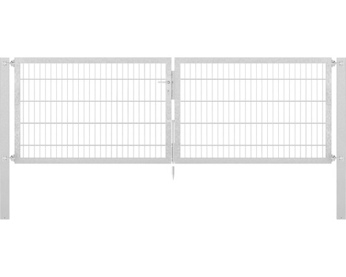 Stabgitter-Doppeltor ALBERTS Flexo Plus 8/6/8 300 x 100 cm inkl. Pfosten 10 x 10 cm feuerverzinkt