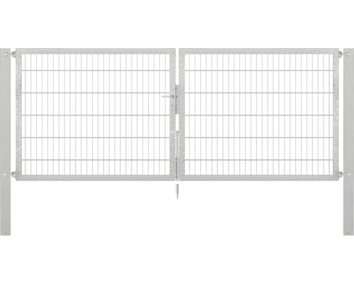 Stabgitter-Doppeltor ALBERTS Flexo Plus Typ 8/6/8 300 x 120 cm inkl. Pfosten 10 x 10 cm feuerverzinkt