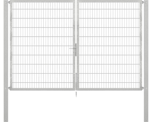 Stabgitter-Doppeltor ALBERTS Flexo Plus Typ 8/6/8 300 x 200 cm inkl. Pfosten 10 x 10 cm feuerverzinkt