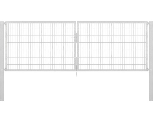 Stabgitter-Doppeltor ALBERTS Flexo Plus 8/6/8 400 x 140 cm inkl. Pfosten 10 x 10 cm feuerverzinkt-0