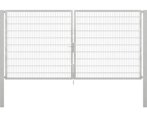 Stabgitter-Doppeltor ALBERTS Flexo Plus Typ 8/6/8 400 x 200 cm inkl. Pfosten 10 x 10 cm feuerverzinkt