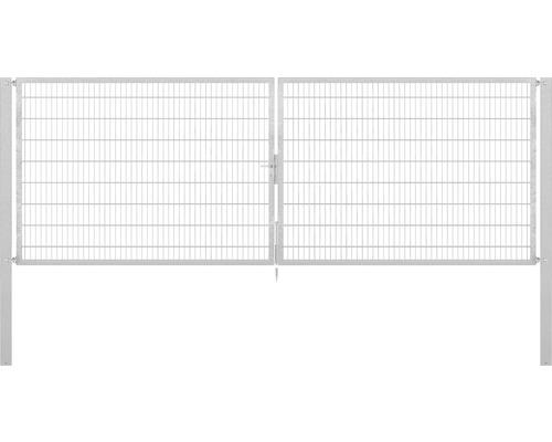 Stabgitter-Doppeltor ALBERTS Flexo Plus 8/6/8 500 x 180 cm inkl. Pfosten 10 x 10 cm feuerverzinkt