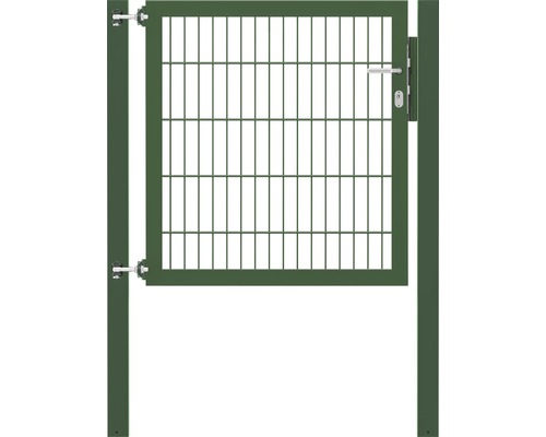 Stabgitter-Einzeltor ALBERTS Flexo Plus Typ 8/6/8 100 x 100 cm inkl. Pfosten 8 x 8 cm grün