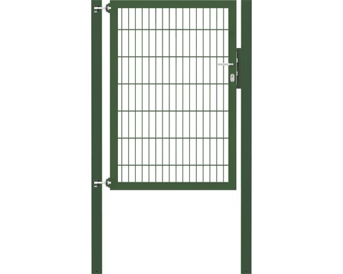 Stabgitter-Einzeltor ALBERTS Flexo Plus Typ 8/6/8 100 x 140 cm inkl. Pfosten 8 x 8 cm grün