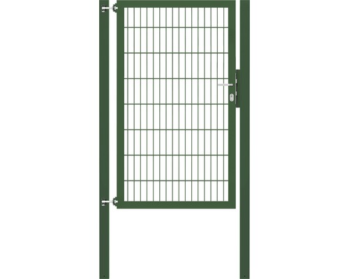 Stabgitter-Einzeltor ALBERTS Flexo Plus Typ 8/6/8 100 x 160 cm inkl. Pfosten 8 x 8 cm grün