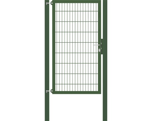 Stabgitter-Einzeltor ALBERTS Flexo Plus Typ 8/6/8 100 x 180 cm inkl. Pfosten 10 x 10 cm grün