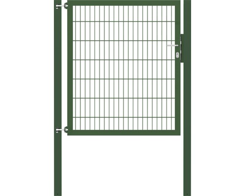 Stabgitter-Einzeltor ALBERTS Flexo Plus Typ 8/6/8 125 x 140 cm inkl. Pfosten 8 x 8 cm grün