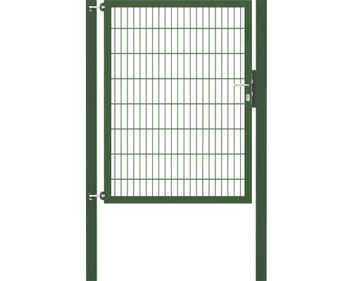 Stabgitter-Einzeltor ALBERTS Flexo Plus Typ 8/6/8 125 x 160 cm inkl. Pfosten 8 x 8 cm grün