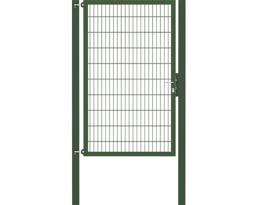 Stabgitter-Einzeltor ALBERTS Flexo Plus Typ 8/6/8 125 x 200 cm inkl. Pfosten 8 x 8 cm grün