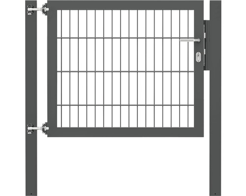 Stabgitter-Einzeltor ALBERTS Flexo Plus Typ 8/6/8 100 x 80 cm inkl. Pfosten 8 x 8 cm anthrazit