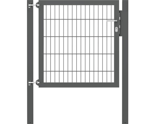 Stabgitter-Einzeltor ALBERTS Flexo Plus Typ 8/6/8 100 x 100 cm inkl. Pfosten 8 x 8 cm anthrazit