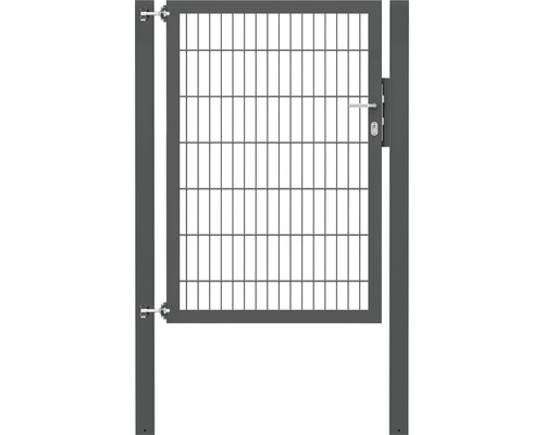 Stabgitter-Einzeltor ALBERTS Flexo Plus Typ 8/6/8 100 x 140 cm inkl. Pfosten 8 x 8 cm anthrazit