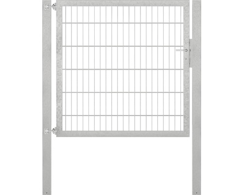 Stabgitter-Einzeltor ALBERTS Flexo Plus Typ 8/6/8 125 x 120 cm inkl. Pfosten 8 x 8 cm feuerverzinkt