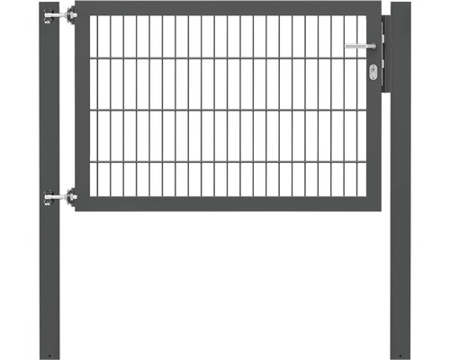 Stabgitter-Einzeltor ALBERTS Flexo Plus Typ 8/6/8 125 x 80 cm inkl. Pfosten 8 x 8 cm anthrazit