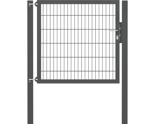 Stabgitter-Einzeltor ALBERTS Flexo Plus Typ 8/6/8 125 x 120 cm inkl. Pfosten 8 x 8 cm anthrazit