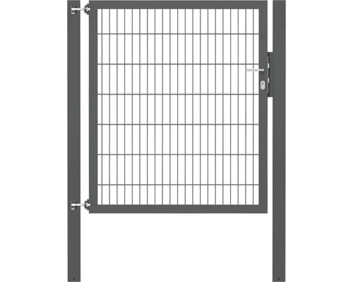 Stabgitter-Einzeltor ALBERTS Flexo Plus Typ 8/6/8 125 x 140 cm inkl. Pfosten 8 x 8 cm anthrazit