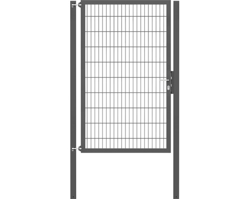 Stabgitter-Einzeltor ALBERTS Flexo Plus Typ 8/6/8 125 x 200 cm inkl. Pfosten 8 x 8 cm anthrazit