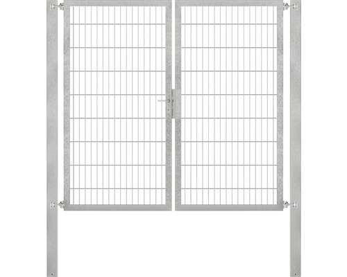 Stabgitter-Doppeltor ALBERTS Flexo Plus Typ 8/6/8 200 x 180 cm inkl. Pfosten 8 x 8 cm feuerverzinkt