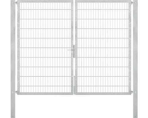 Stabgitter-Doppeltor ALBERTS Flexo Plus Typ 8/6/8 250 x 200 cm inkl. Pfosten 8 x 8 cm feuerverzinkt