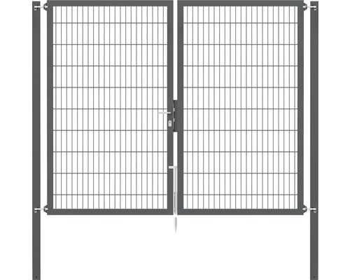 Stabgitter-Doppeltor ALBERTS Flexo Plus Typ 8/6/8 250 x 200 cm inkl. Pfosten 8 x 8 cm anthrazit