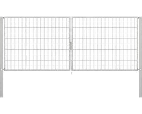 Stabgitter-Doppeltor ALBERTS Flexo Plus Typ 8/6/8 500 x 200 cm inkl. Pfosten 10 x 10 cm feuerverzinkt