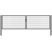 Stabgitter-Doppeltor ALBERTS Flexo Plus Typ 8/6/8 500 x 140 cm inkl. Pfosten 10 x 10 cm anthrazit