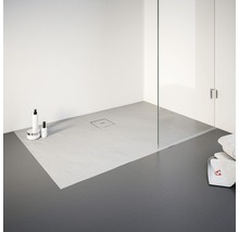 Extraflache Rechteck-Duschwanne Schulte Plan ExpressPlus EP216714117 140x75x4 cm grau strukturiert
